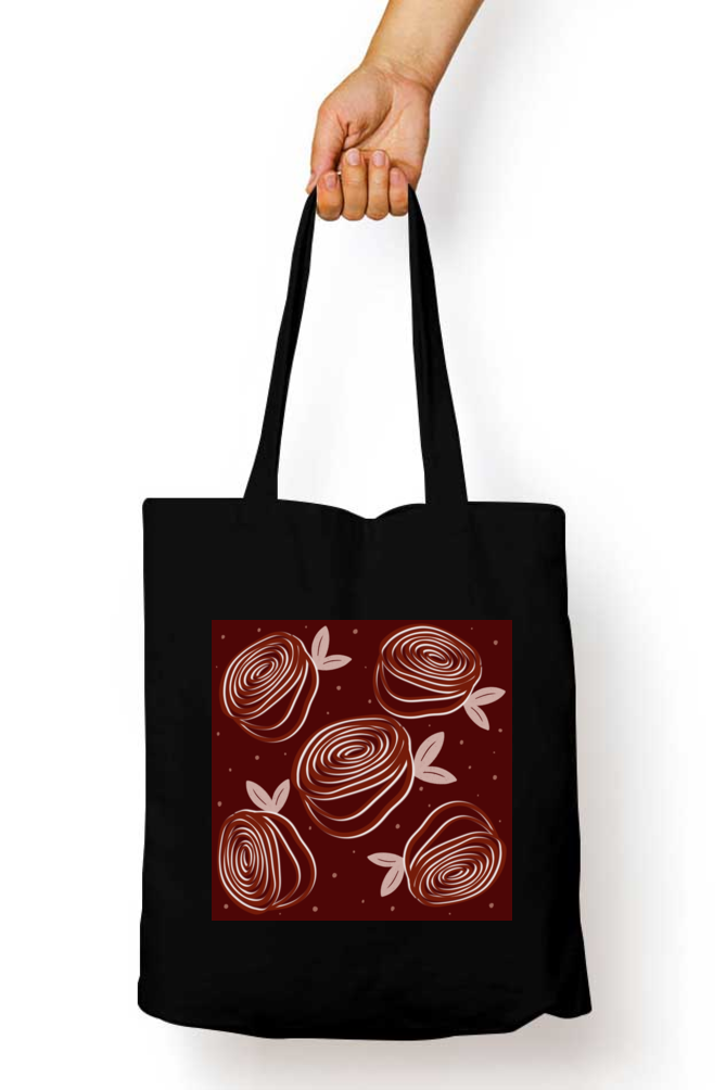 Rosy Tote Bag with Zipper