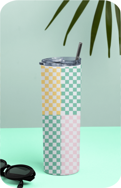 Gingham Glow Tumbler