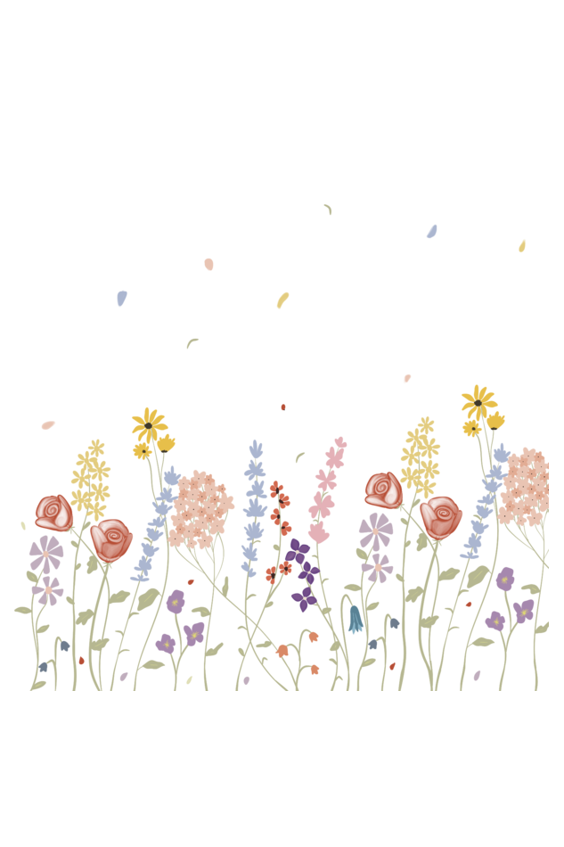 Wildflowers Tote Bag with Zipper