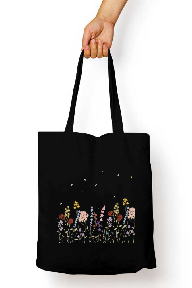Wildflowers Tote Bag with Zipper