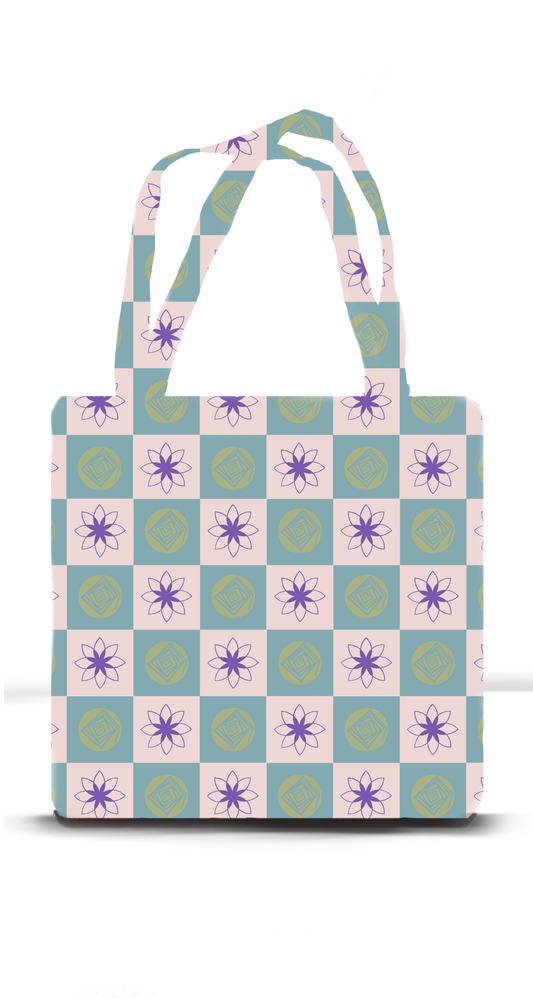 Checkmate Tote Bag with Zipper