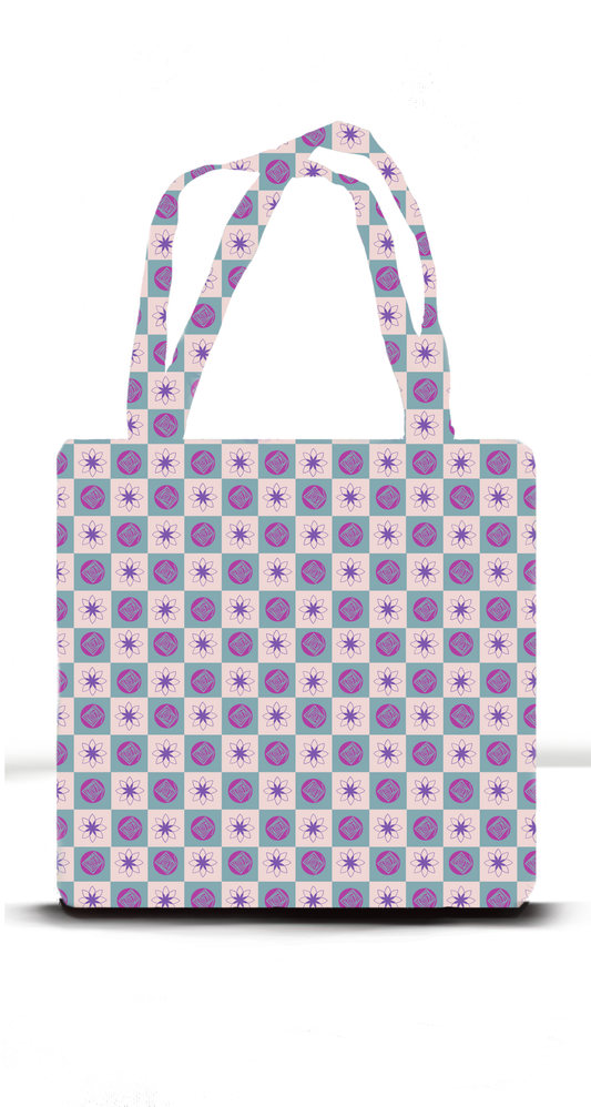Retro Charm Tote bag with Zipper